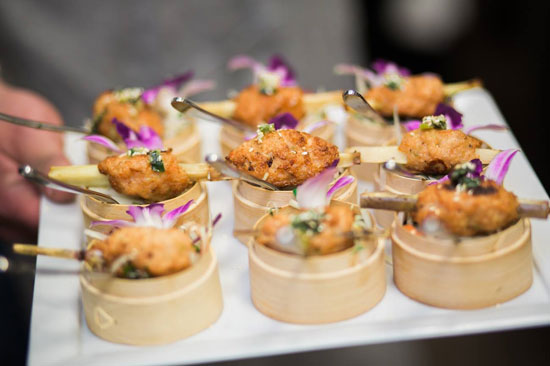 Hors d'oeuvres on a plate